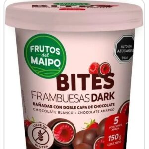 Frambuesas bañadas en chocolate amargo BITES - 150 grs.