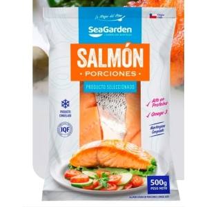 Salmón con piel en porciones - 500 grs.